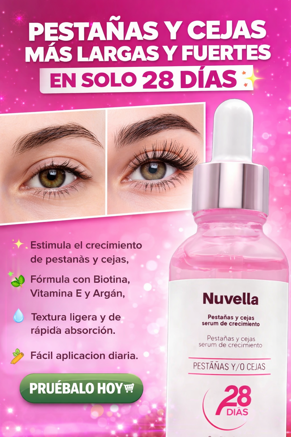 NUVELLA - SERUM DE PESTAÑAS Y CEJAS